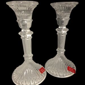 Lenox Collections Lenox 2 Pc Candlestick Made in Austria Full Lead Crystal